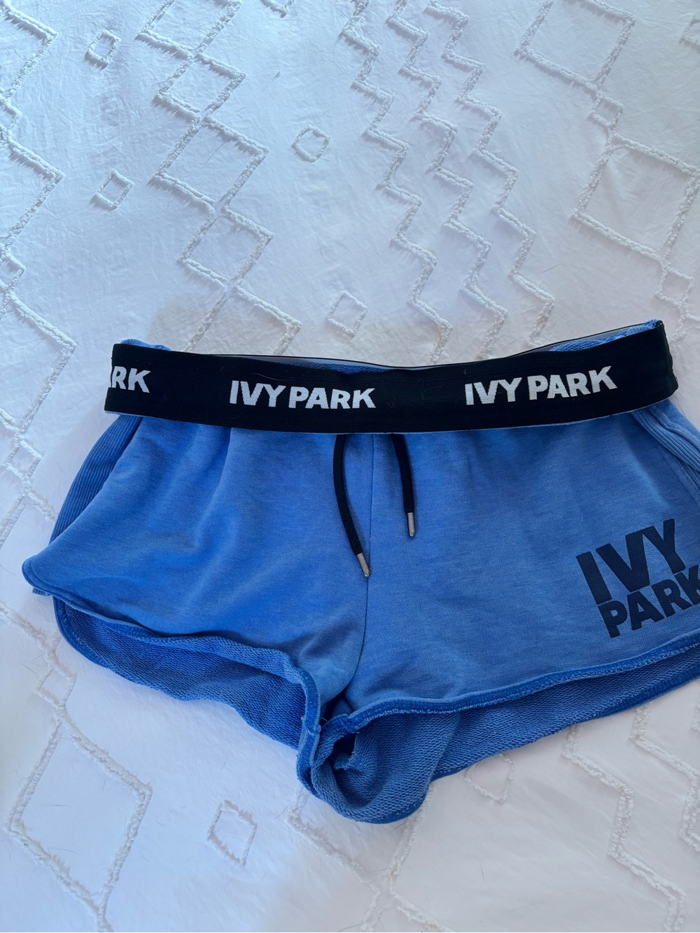 Ivy park - Blue Women's Athletic Lounge Shorts with Black Elastic Waistband